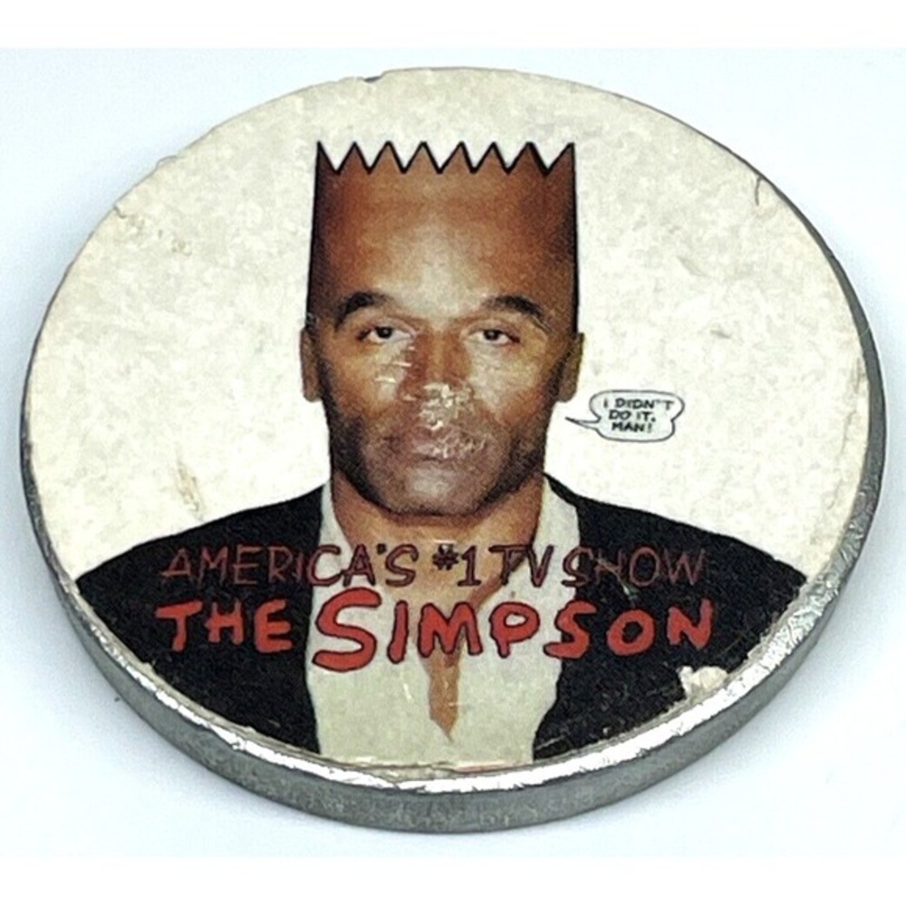 RARE Vintage‎ POGs Heavy Metal Slammer OJ Simpson as Bart Simpson 1990s